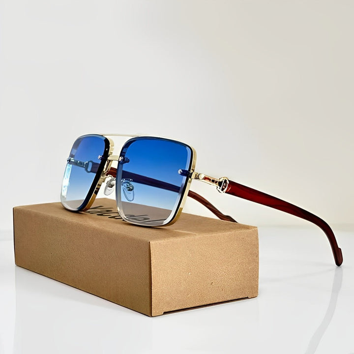 Stylish unisex aviator sunglasses featuring UV400 gradient lenses for superior sun protection & retro look.
