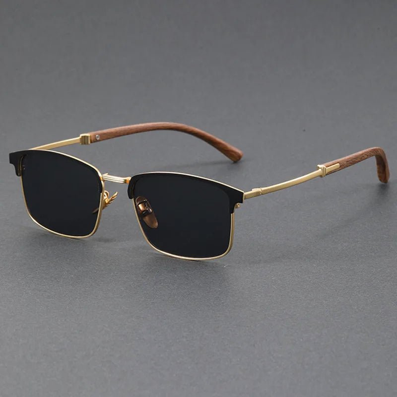 Unisex classic browline sunglasses with polarized UV400 lenses, offering eye protection & retro style.