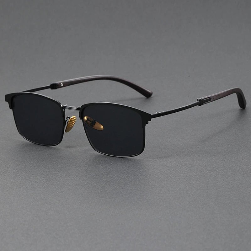 Polarized UV400 browline sunglasses for eye protection. Classic unisex half-frame design & lightweight comfort.