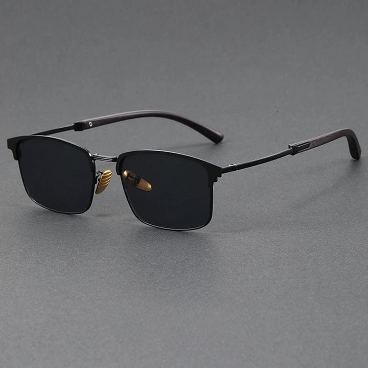 Polarized UV400 browline sunglasses for eye protection. Classic unisex half-frame design & lightweight comfort.