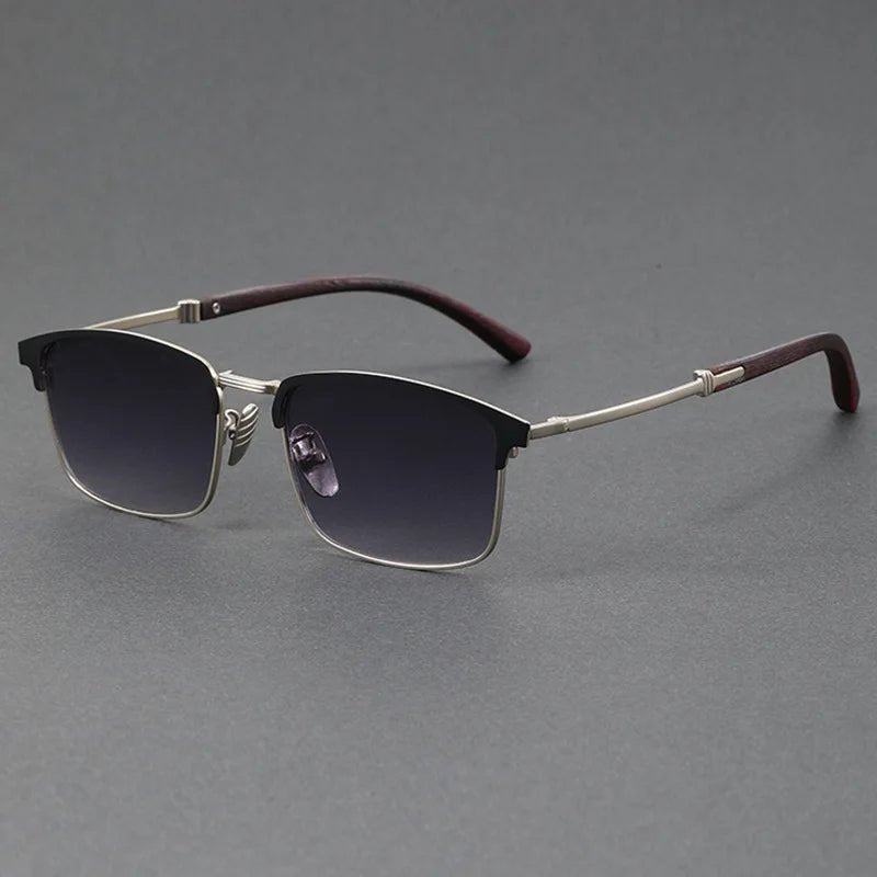 Unisex classic browline sunglasses, retro half-frame style. Polarized lenses provide UV400 eye protection.