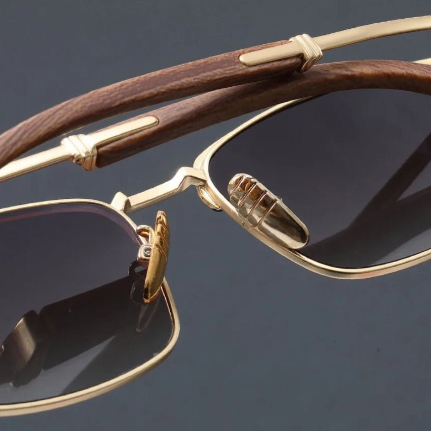 Unisex browline sunglasses, polarized UV400 for eye protection. Classic retro half-frame design, lightweight & stylish.