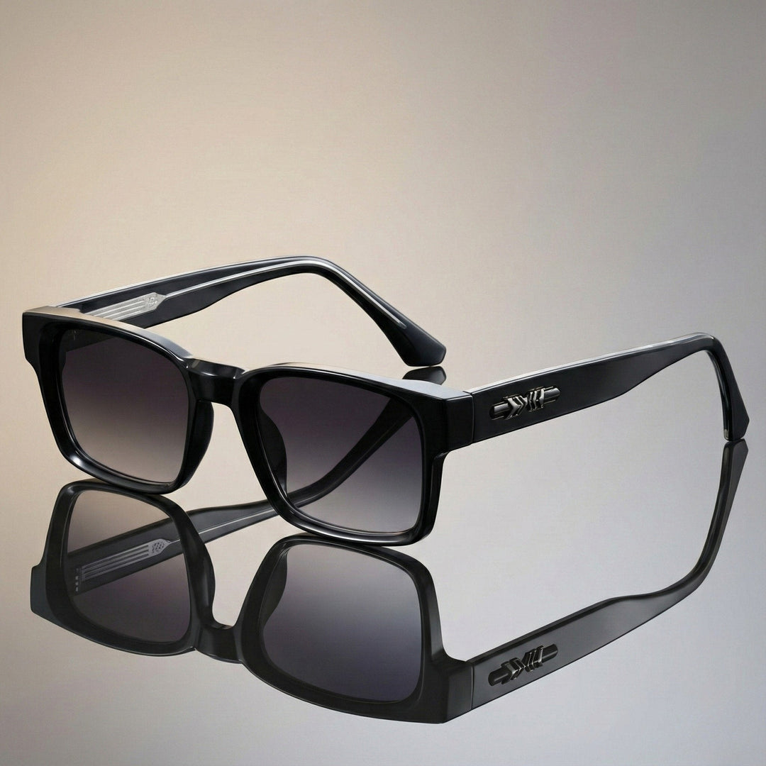 Wear these unisex square tortoiseshell sunglasses for ultimate sun protection and a chic, modern style.
