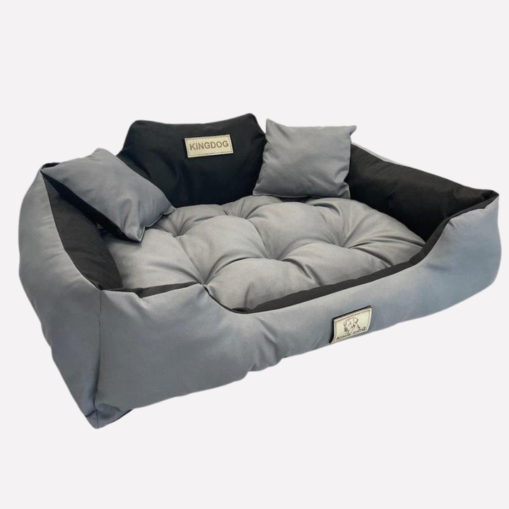 Supportive pet bed for dogs and cats, plush and comfortable, ideal for restful sleep.