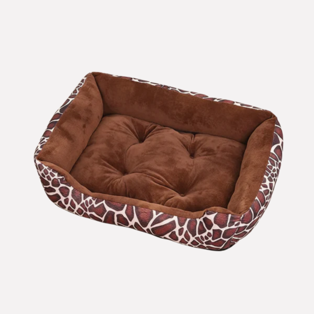 New4 supportive dog bed for everyday comfort. Washable, indoor pet furniture, rectangle shape.