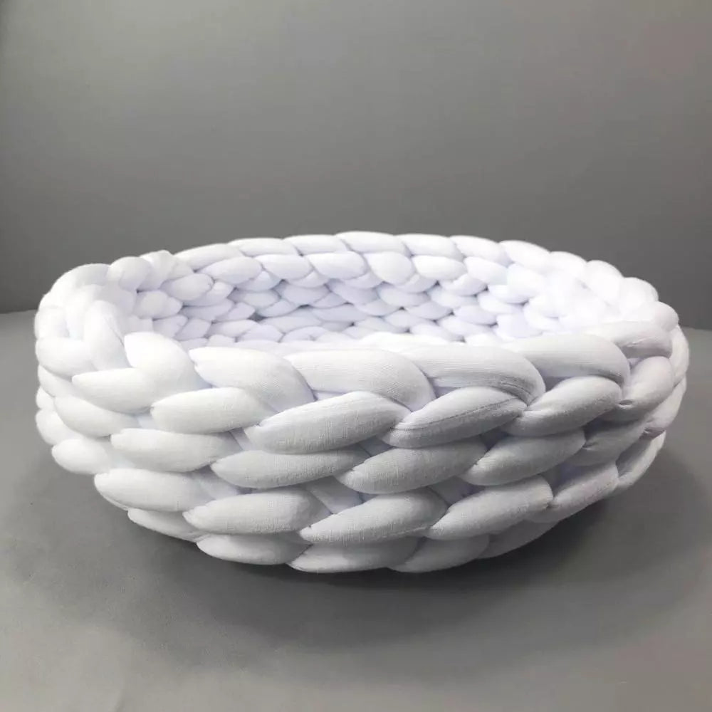 Cozy Knitted Cat Bed for Feline Comfort