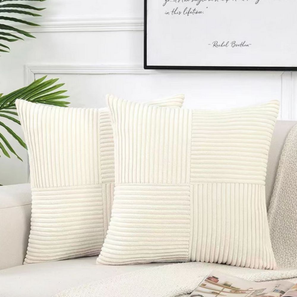 New4 corduroy cushion cover with a removable design, easy to clean and machine washable