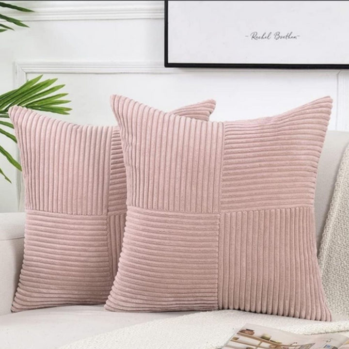 Luxurious corduroy decorative cushion cover with distinct texture, suitable for modern interiors