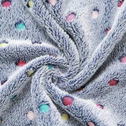 Set of three washable pet fleece blankets, offering warmth and comfort for your dog, cat, or as a travel accessory.