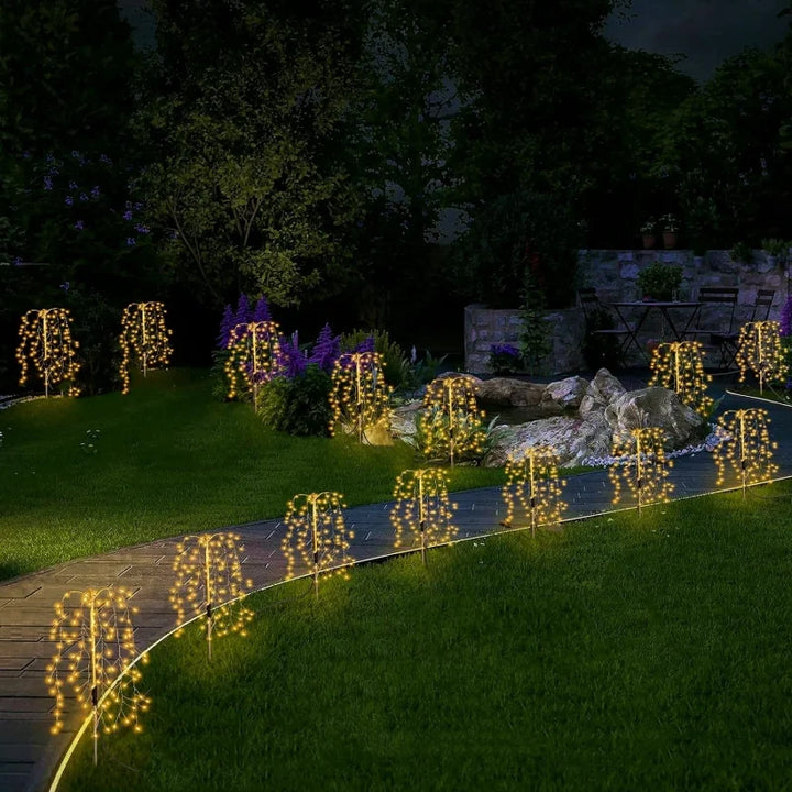 Solar garden lights package (3-pack) highlighting their eco-friendly and stylish design.