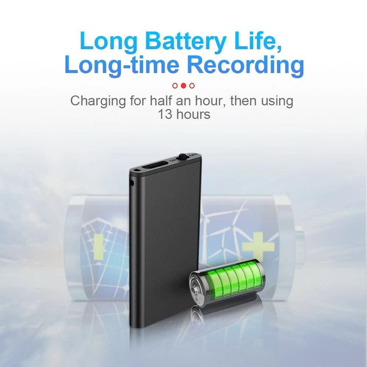 Unisex tiny voice recorder, sound-activated & portable for all your high-quality audio recording needs.