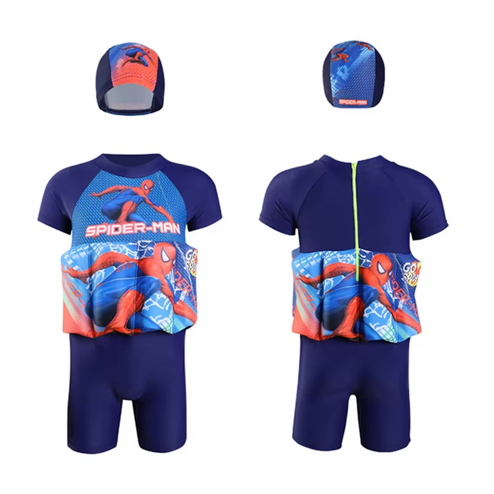 Girls' toddler swim vest with floatation, SPF 50+ UV protection & shorts.