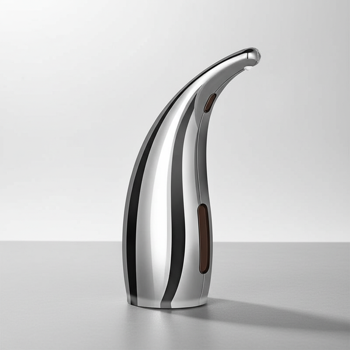 Sensor automatic soap dispenser, touchless for hygienic handwashing. Ideal for kitchen, bathroom, office sanitizer use.