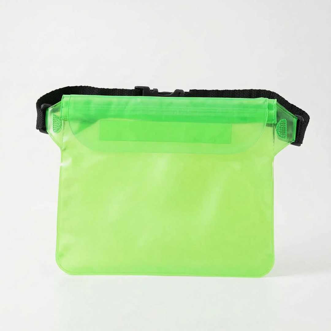 Stylish translucent waterproof fanny pack. Perfect for beach days, water sports, or active travel.