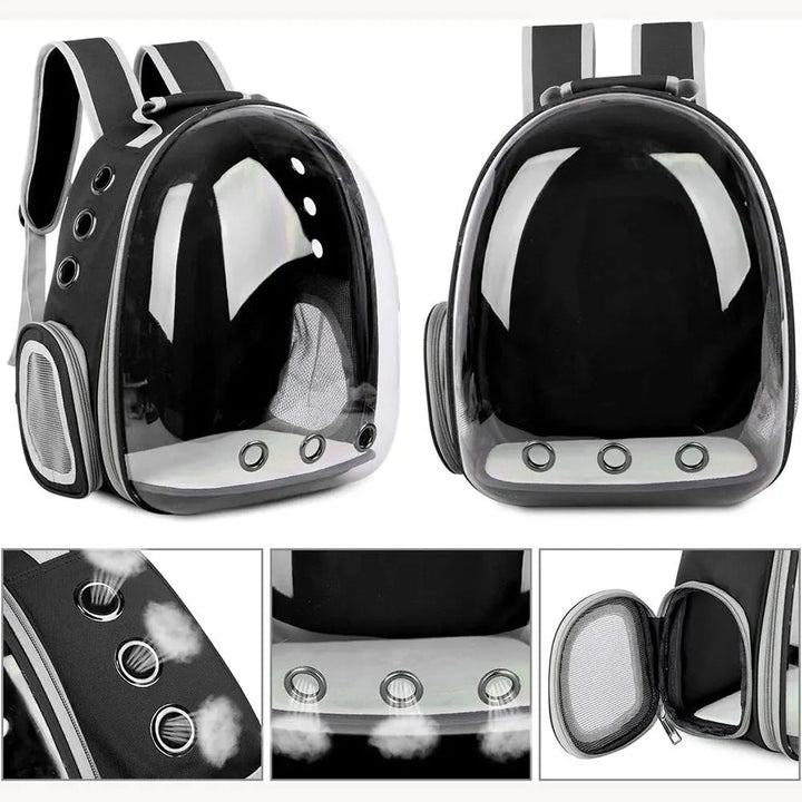 Unisex bubble pet backpack for small animals. Breathable & comfortable for outdoor adventures.