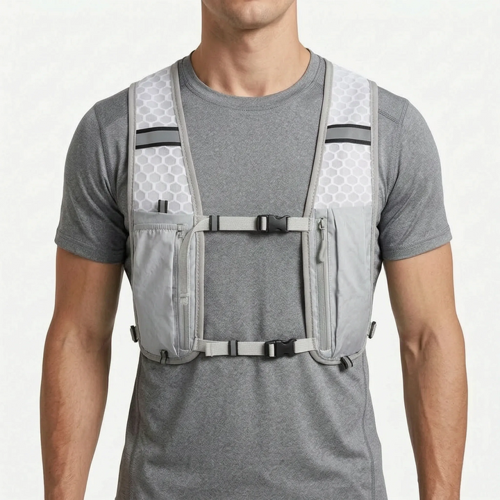 Versatile turquoise lightweight daypack & hydration vest for hiking, outdoor adventures & trail running.