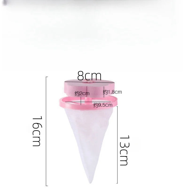 Floating lint catcher collecting pet hair and debris during a laundry cycle, eco-friendly solution