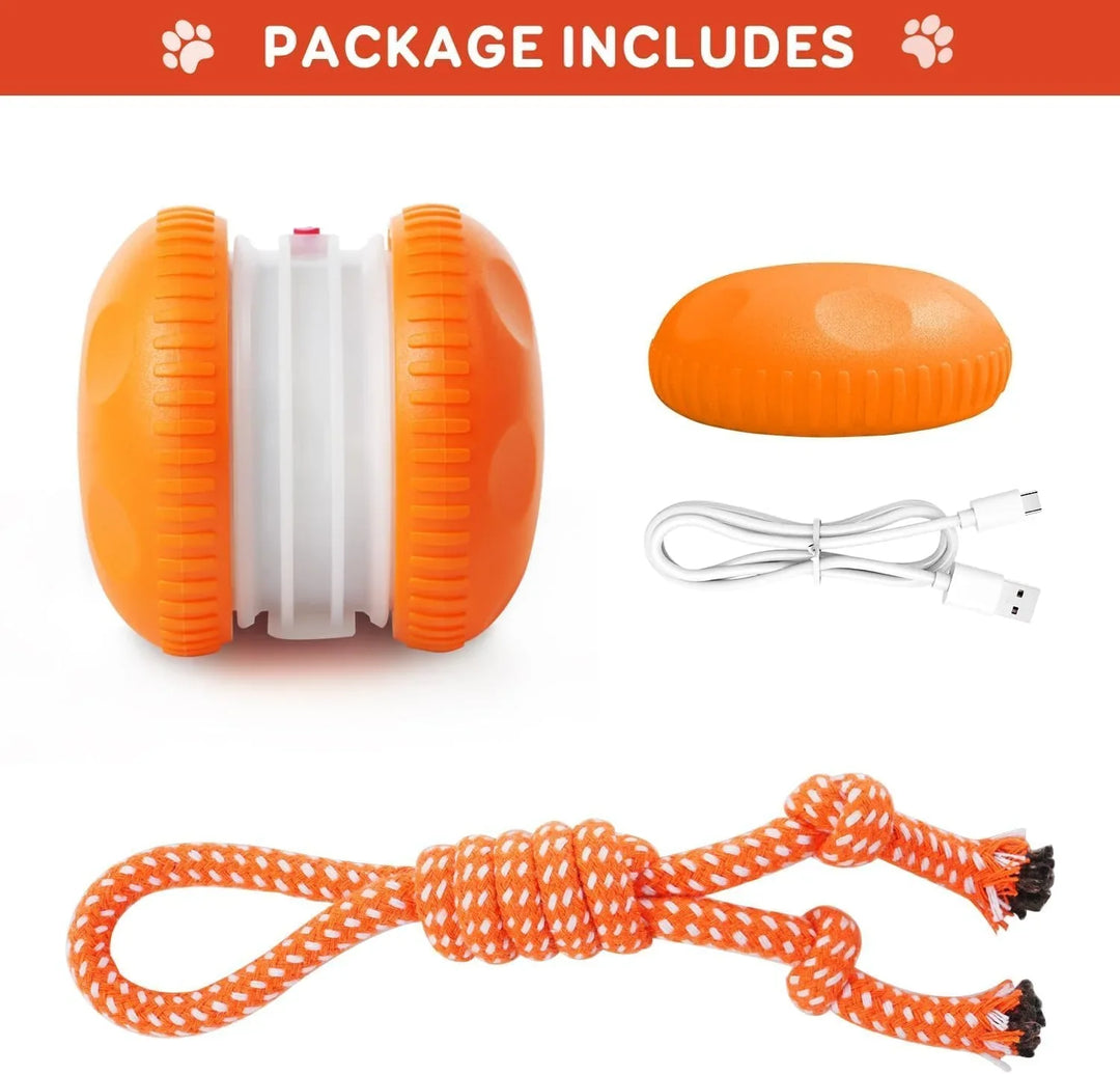 Automatic dog balls for interactive pet play, 2 pack, durable chew-resistant design