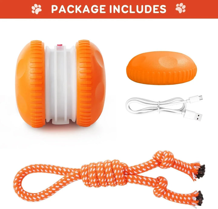 Automatic dog balls for interactive pet play, 2 pack, durable chew-resistant design