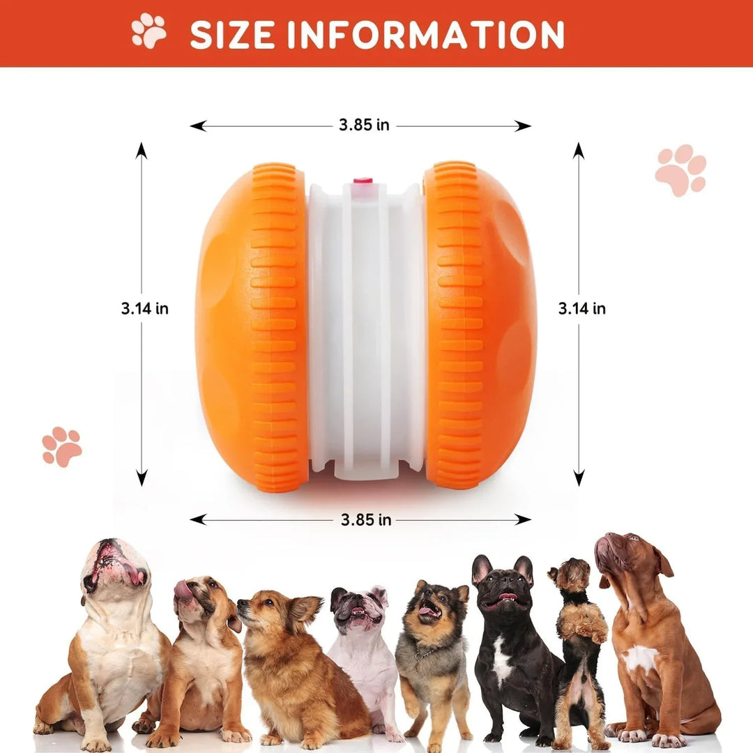Dog enrichment toys: two interactive rolling automatic balls, perfect for pet training