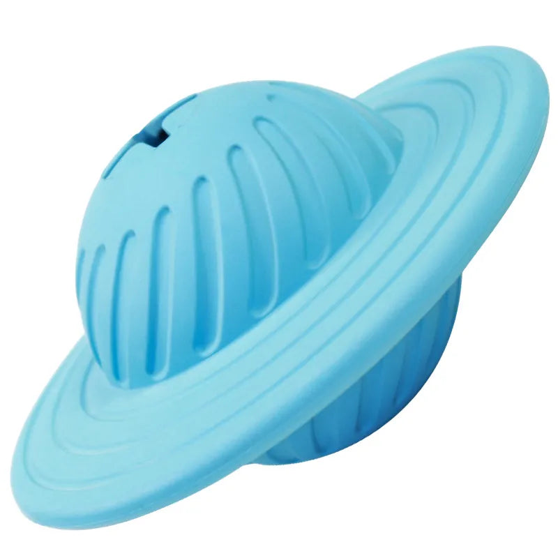 Interactive pet food dispenser, UFO shape for dog puzzle and slow eating fun