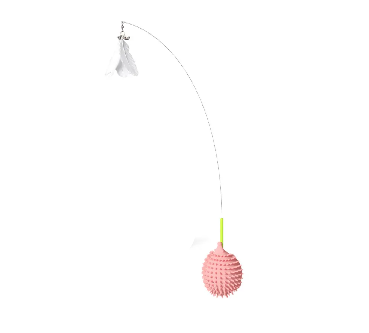 Playful kitten pouncing on an interactive UFO silicone catnip toy, promoting healthy active fun.