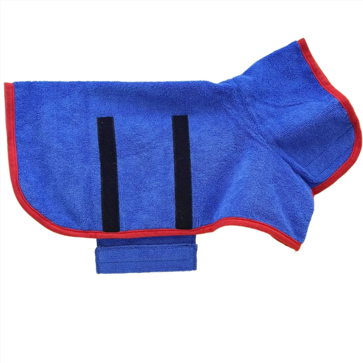 Easy-to-use, quick-dry dog bathrobe. Ultra-absorbent pet towel for post-bath comfort and grooming.