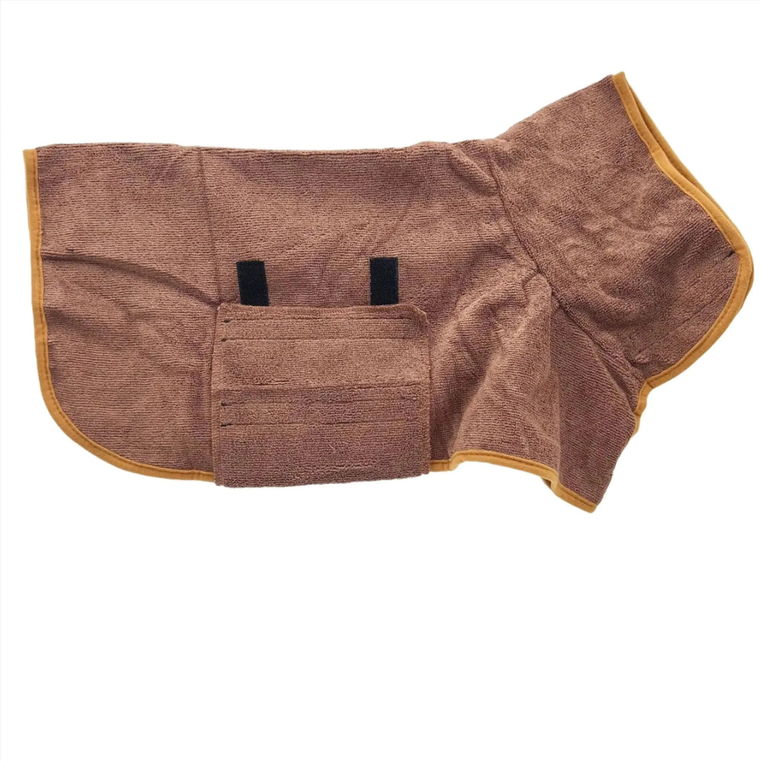 Versatile ultra-absorbent dog bathrobe, quick-drying for small, medium, and large pets after baths.