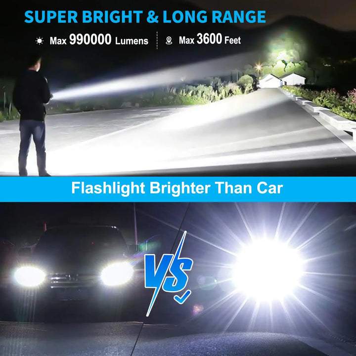 Durable, portable LED flashlight, waterproof and bright, perfect for outdoor adventures and utility.