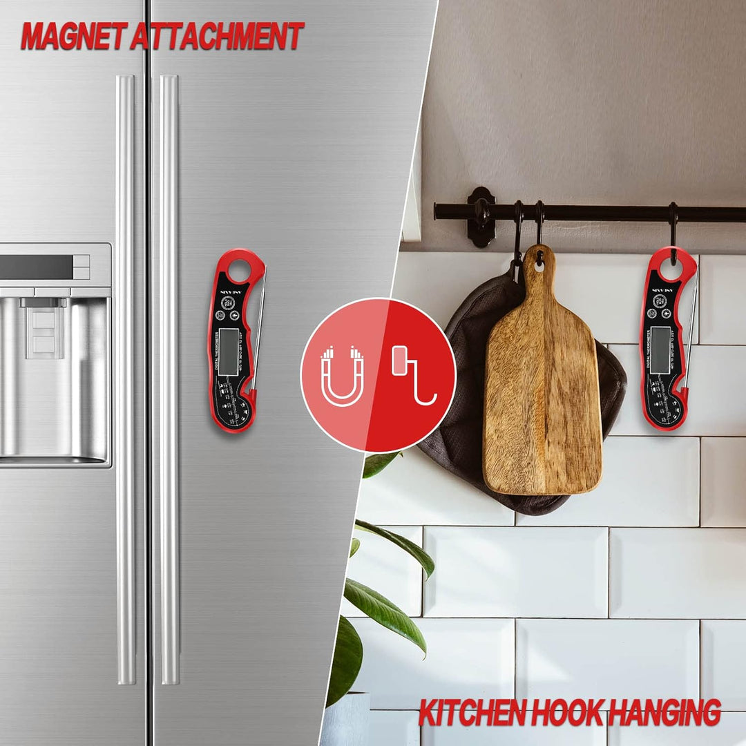Digital BBQ meat thermometer for grilling & smoking. Fast reading food probe, waterproof chef tool.