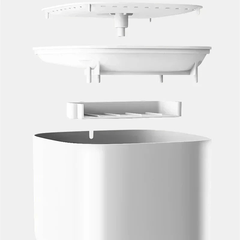 A dog hydrates happily from the large 3L automatic pet water fountain, getting fresh, filtered water quietly.