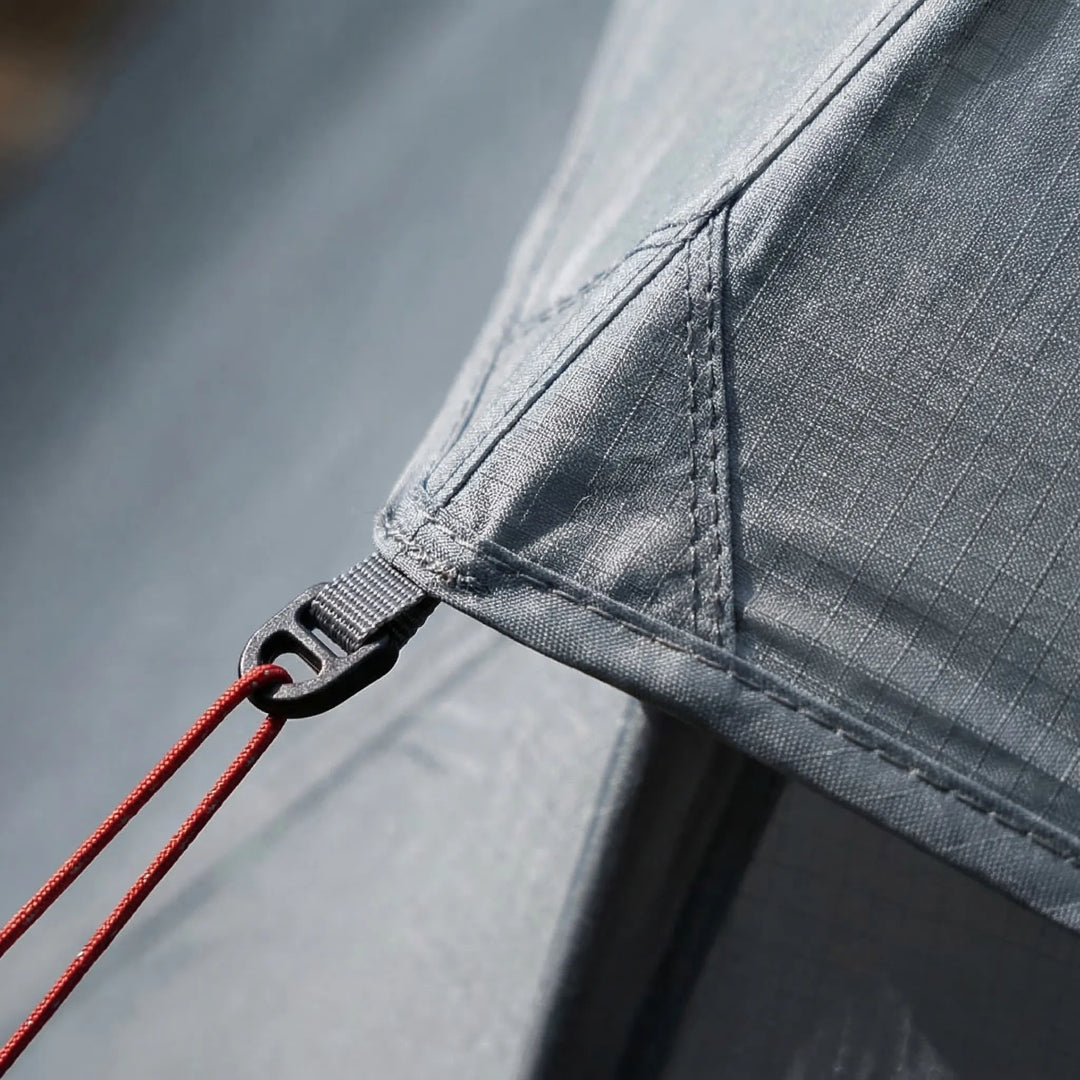 Interior view of an ultralight 1-person hiking tent showing spaciousness for solo camping gear.
