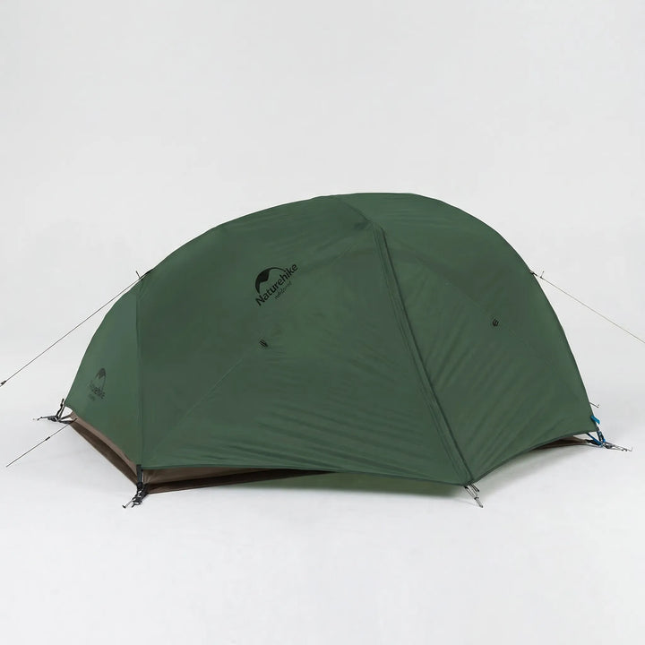 Portable 2-person ultralight dome tent, ideal 3-season outdoor shelter for backpackers.