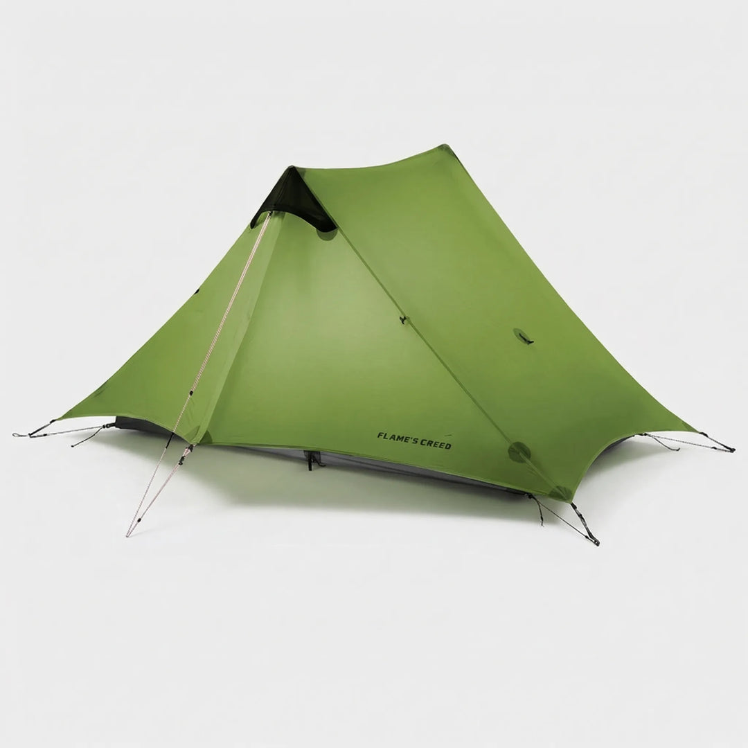 Durable 2-person trekking tent, all-season ready for camping & hiking adventures. Compact backpacking gear.