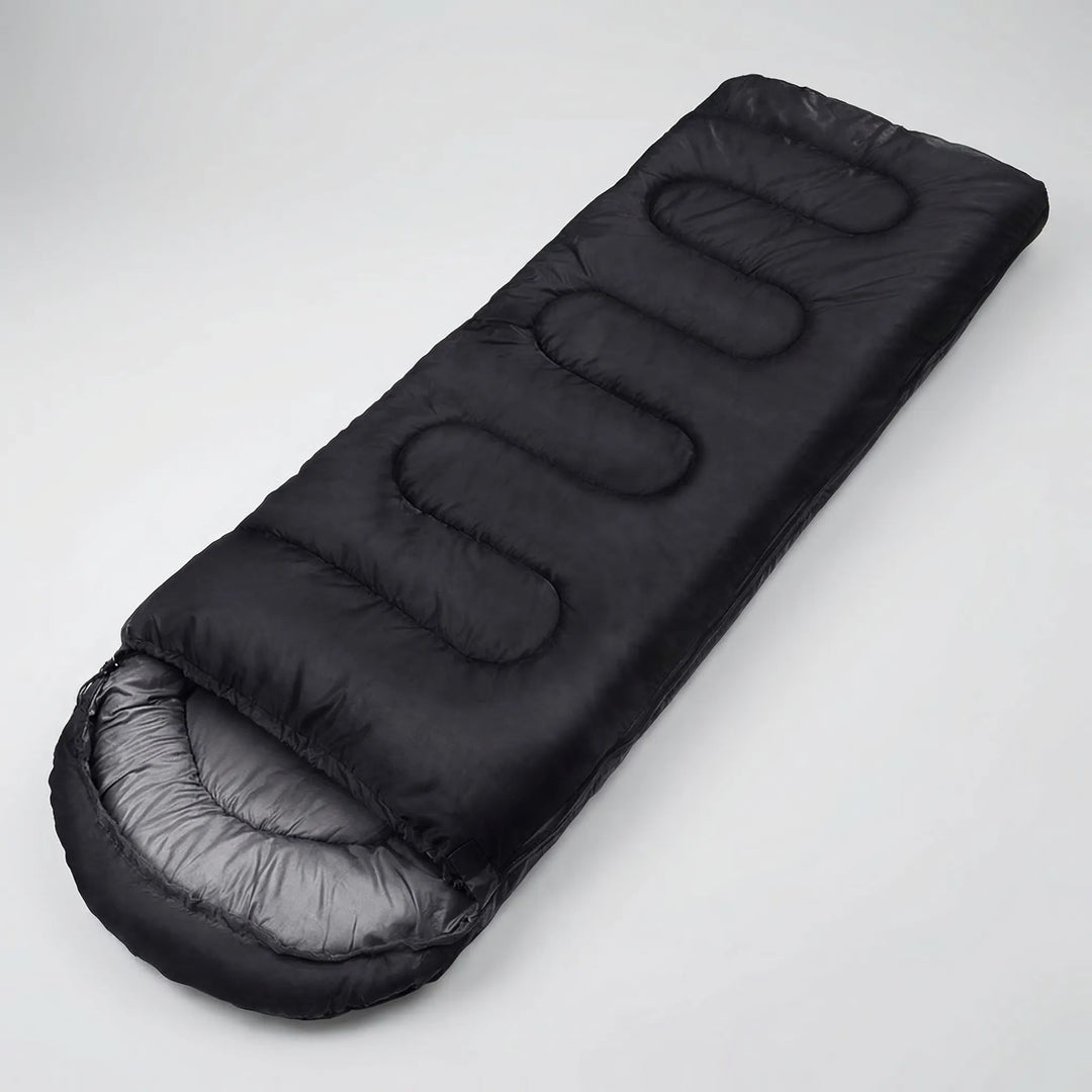 Versatile ultralight 4-season envelope sleeping bag for camping, hiking, and backpacking. Water-repellent & warm.