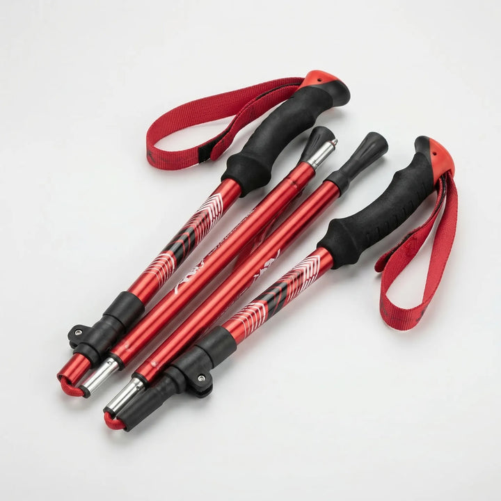 Adjustable trekking poles provide superior stability & support for hikers, featuring ultralight design.