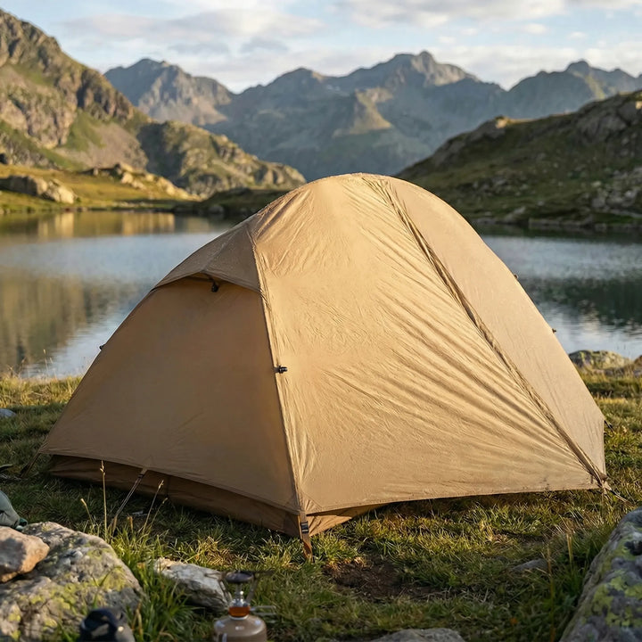 Ultralight solo backpacking tent for 3-season hiking & camping adventures. Compact outdoor gear.