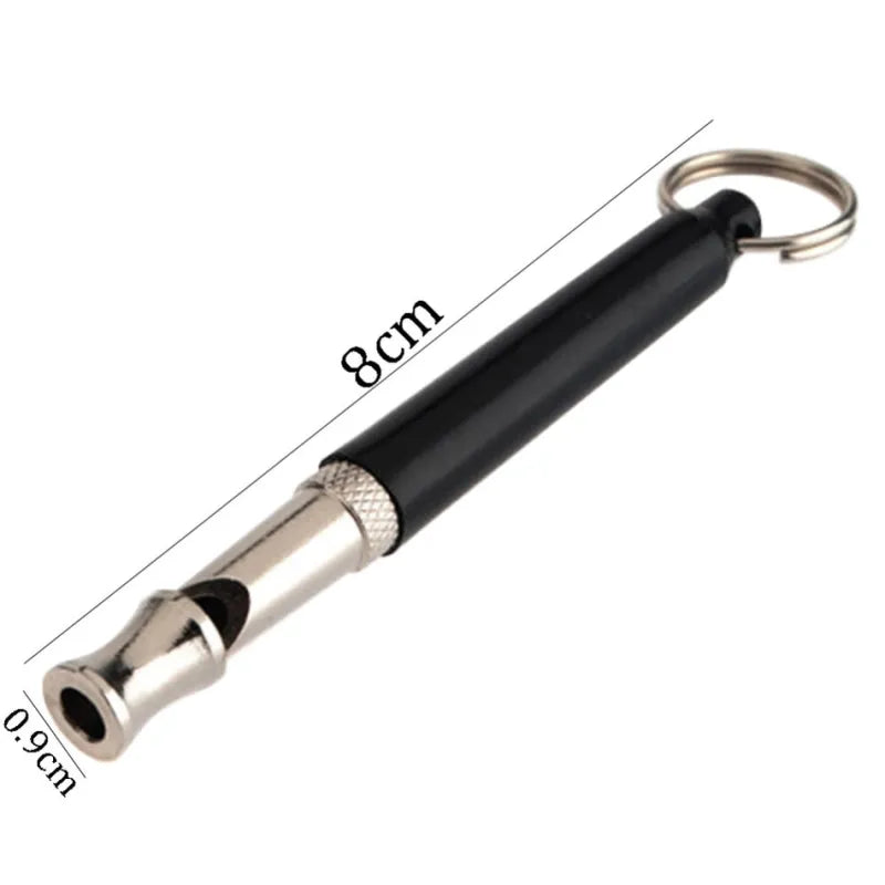 Compact ultrasonic dog training whistle, ideal for positive reinforcement and improved canine communication.