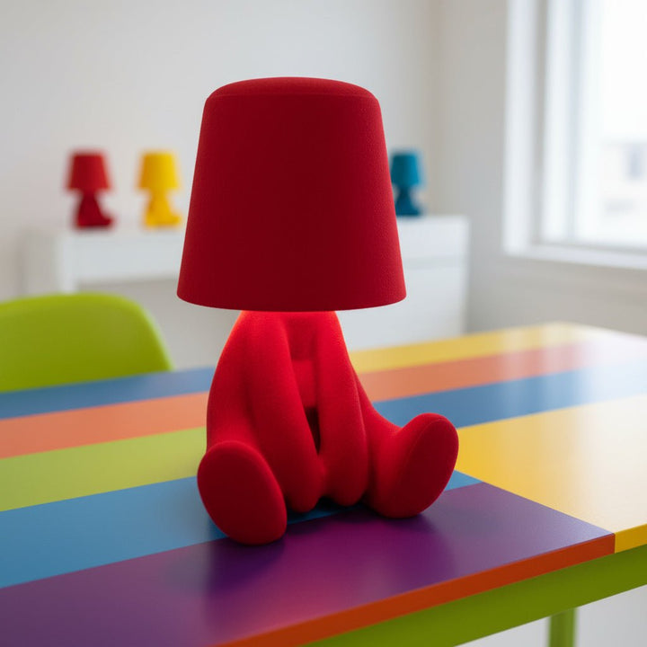 Artistic human shape LED table lamp, a unique modern desk light for contemporary room lighting & decor.