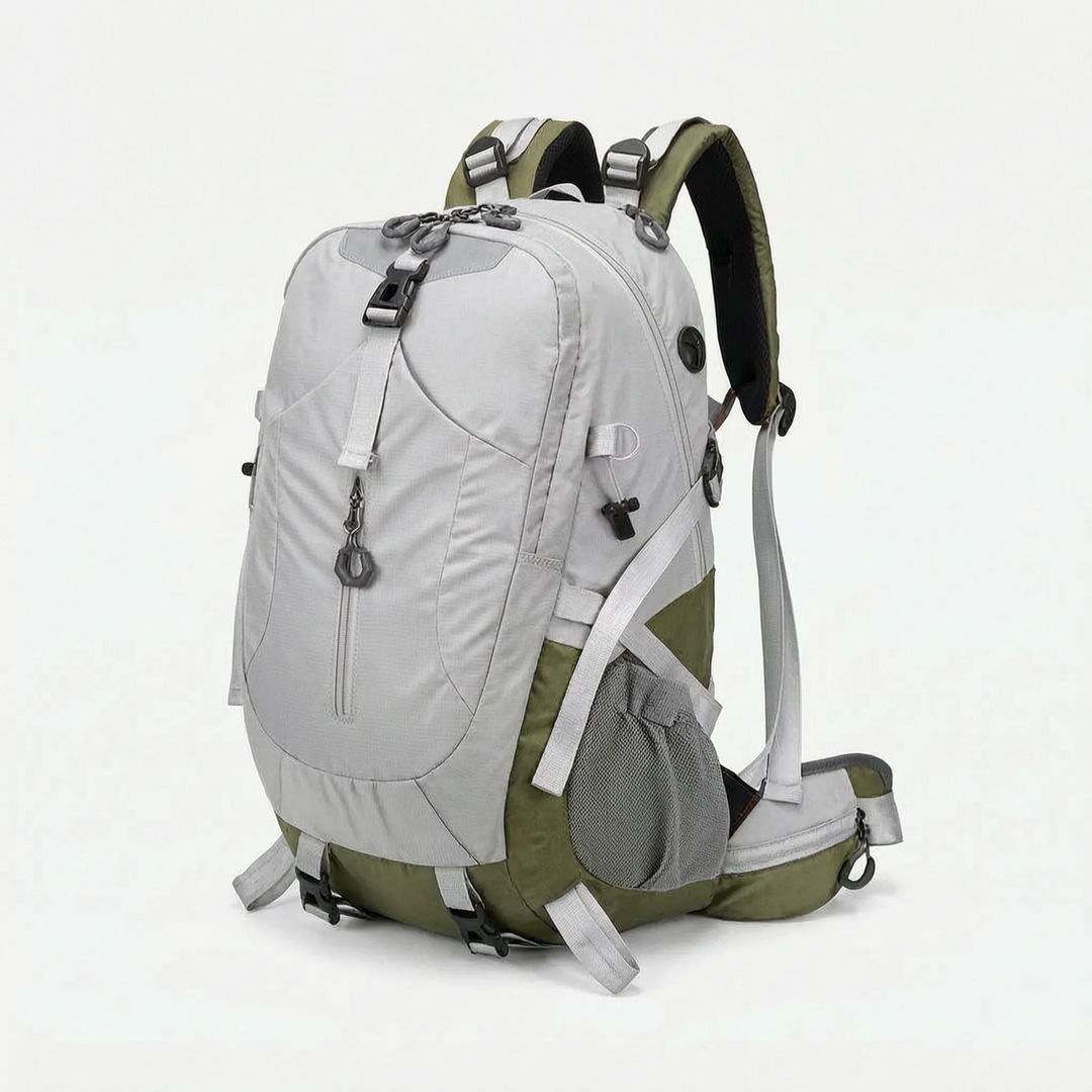 Rugged 11-gallon hiking daypack, a durable and waterproof rucksack for all your outdoor adventures.