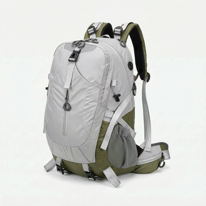 Rugged 11-gallon hiking daypack, a durable and waterproof rucksack for all your outdoor adventures.