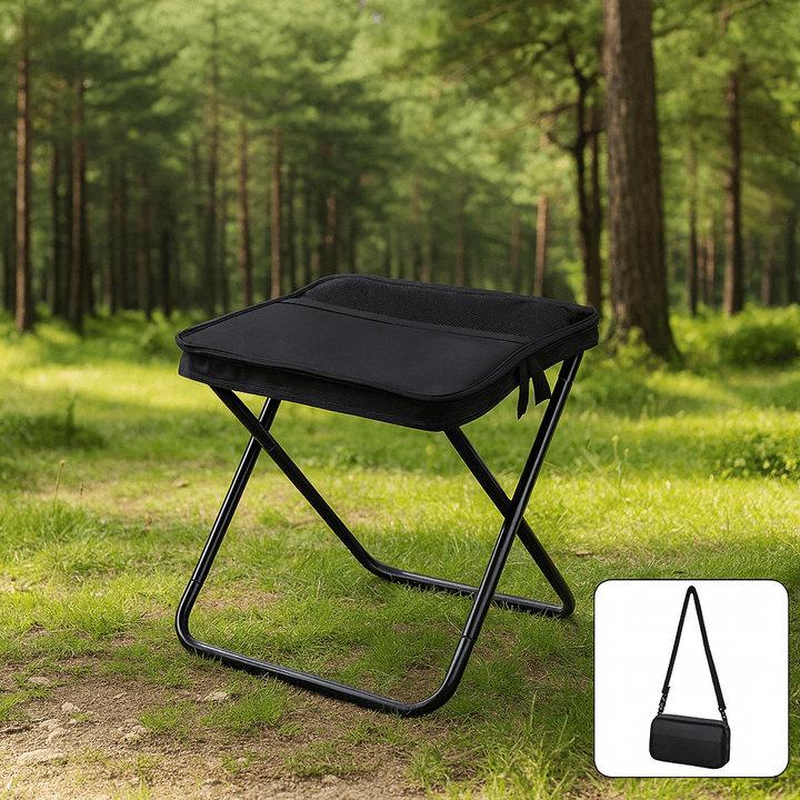 Outdoor adventure folding chair backpack, perfect portable seat for festivals & fishing.