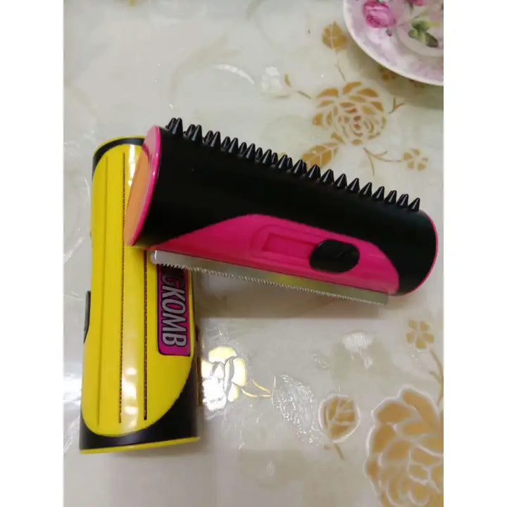 Professional pet grooming brush with fur removal function, ideal for all pet types