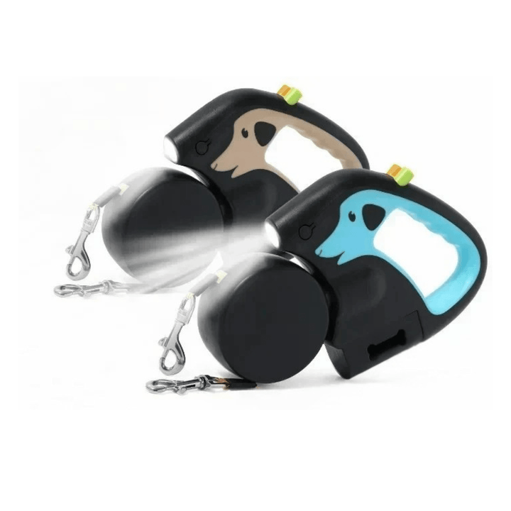 Detailed shot of the durable black nylon webbing on a 3-in-1 dual pet leash, walking accessory