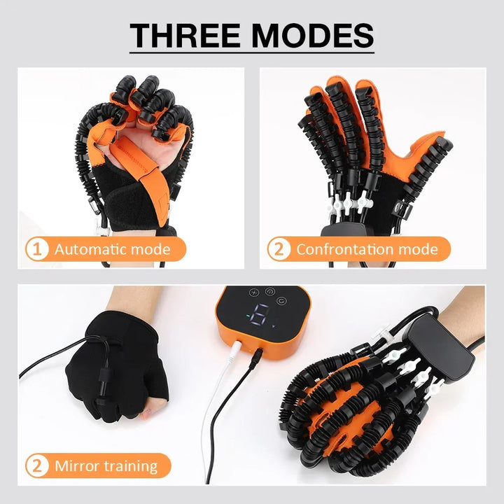 Sleek unisex electric rehabilitation glove for comprehensive hand therapy, physical therapy & pain relief.