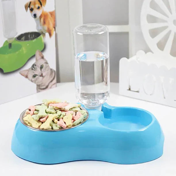 Compact 3-in-1 pet feeder and water dispenser, a hygienic and modern solution for cat and dog food