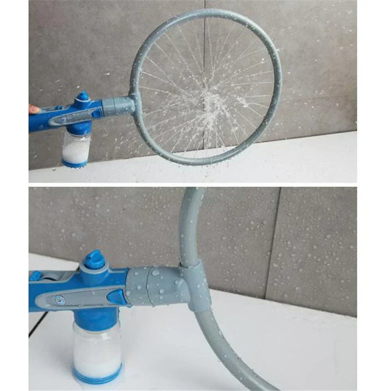 Pet Shower Scrubber Tool in action, gently cleaning a dog's fur during an easy, pet-friendly bath