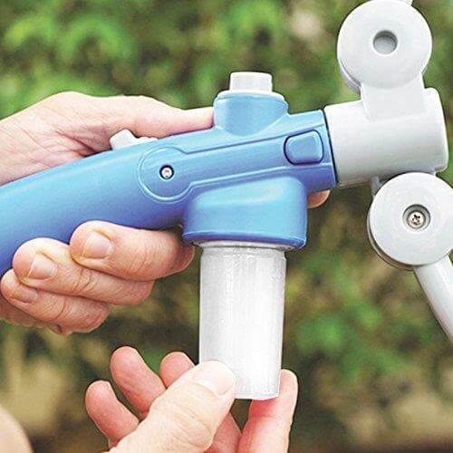 The durable construction of the 360° Pet Shower Scrubber Tool, an essential pet care item