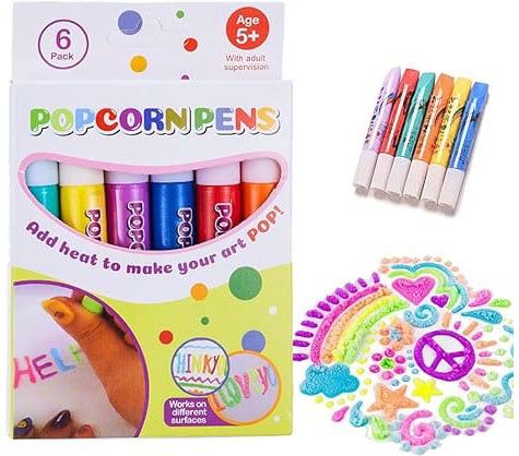 Unisex 3D PuffMaster puffy art pens set for creative crafting and textured art projects.