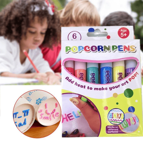 Magical 3D PuffMaster color pens for kids' art, drawing, and school craft supplies.